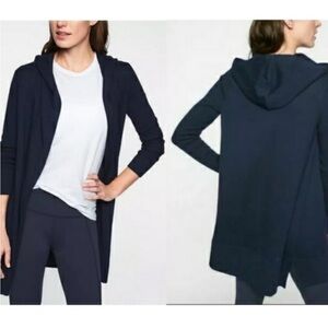 ATHLETA Navy Highland Wrap Sweater | medium